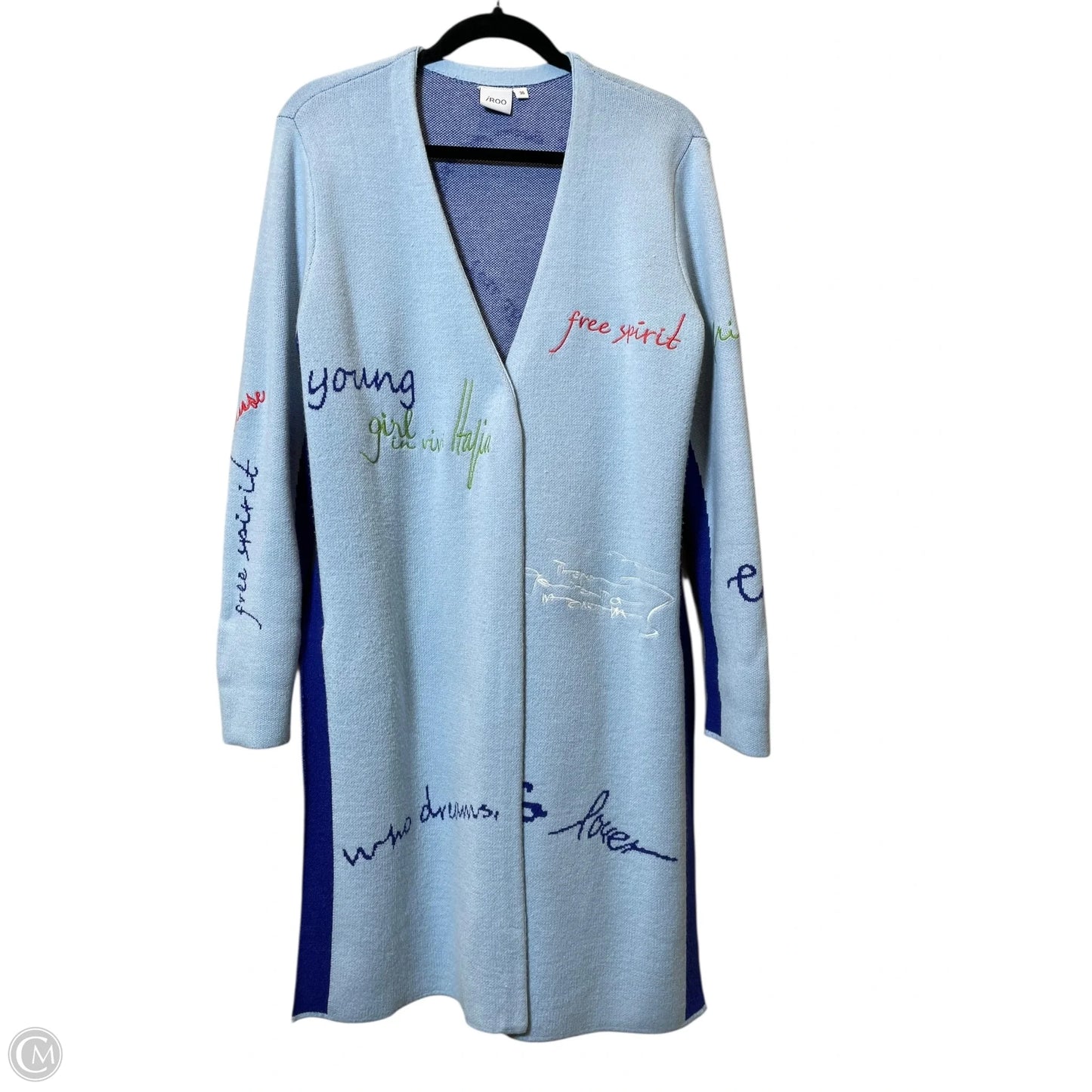 Sweater Cardigan By Clothes Mentor In Blue, Size: M