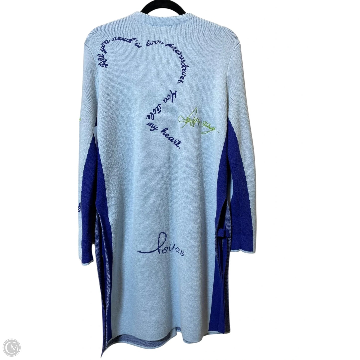 Sweater Cardigan By Clothes Mentor In Blue, Size: M