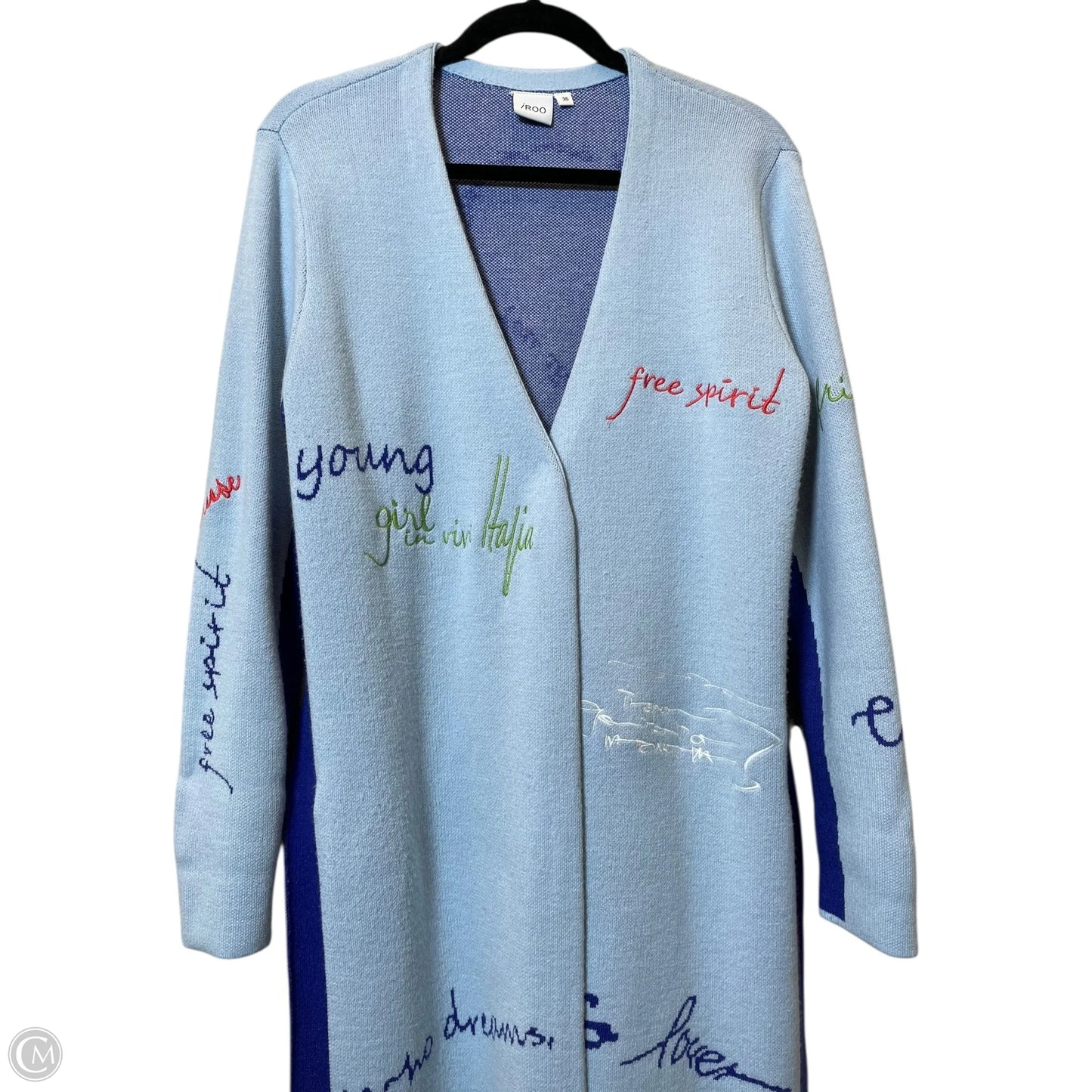 Sweater Cardigan By Clothes Mentor In Blue, Size: M