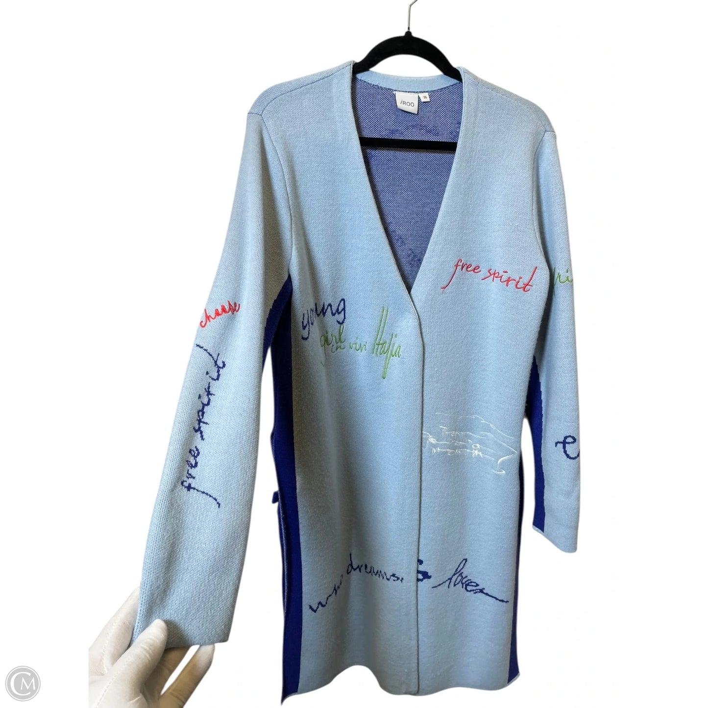 Sweater Cardigan By Clothes Mentor In Blue, Size: M