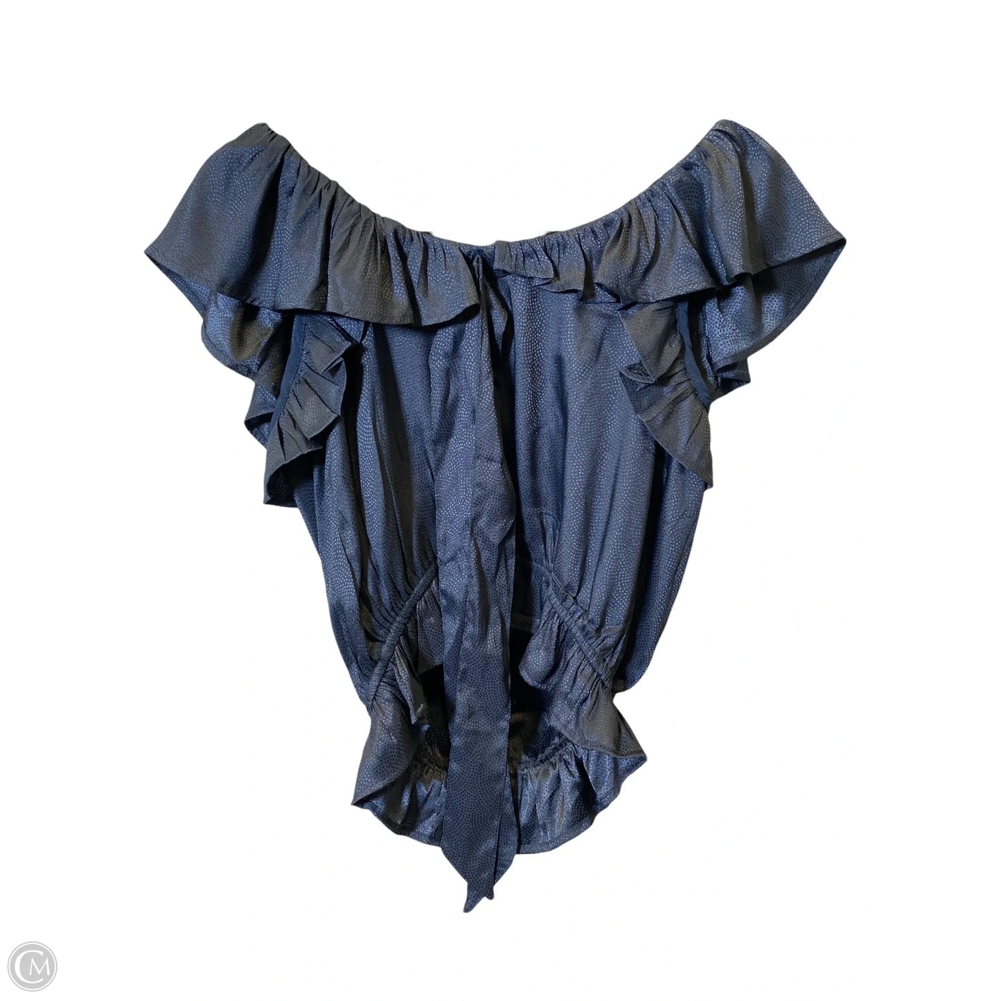 Top Short Sleeve By Anthropologie In Navy, Size: Xs