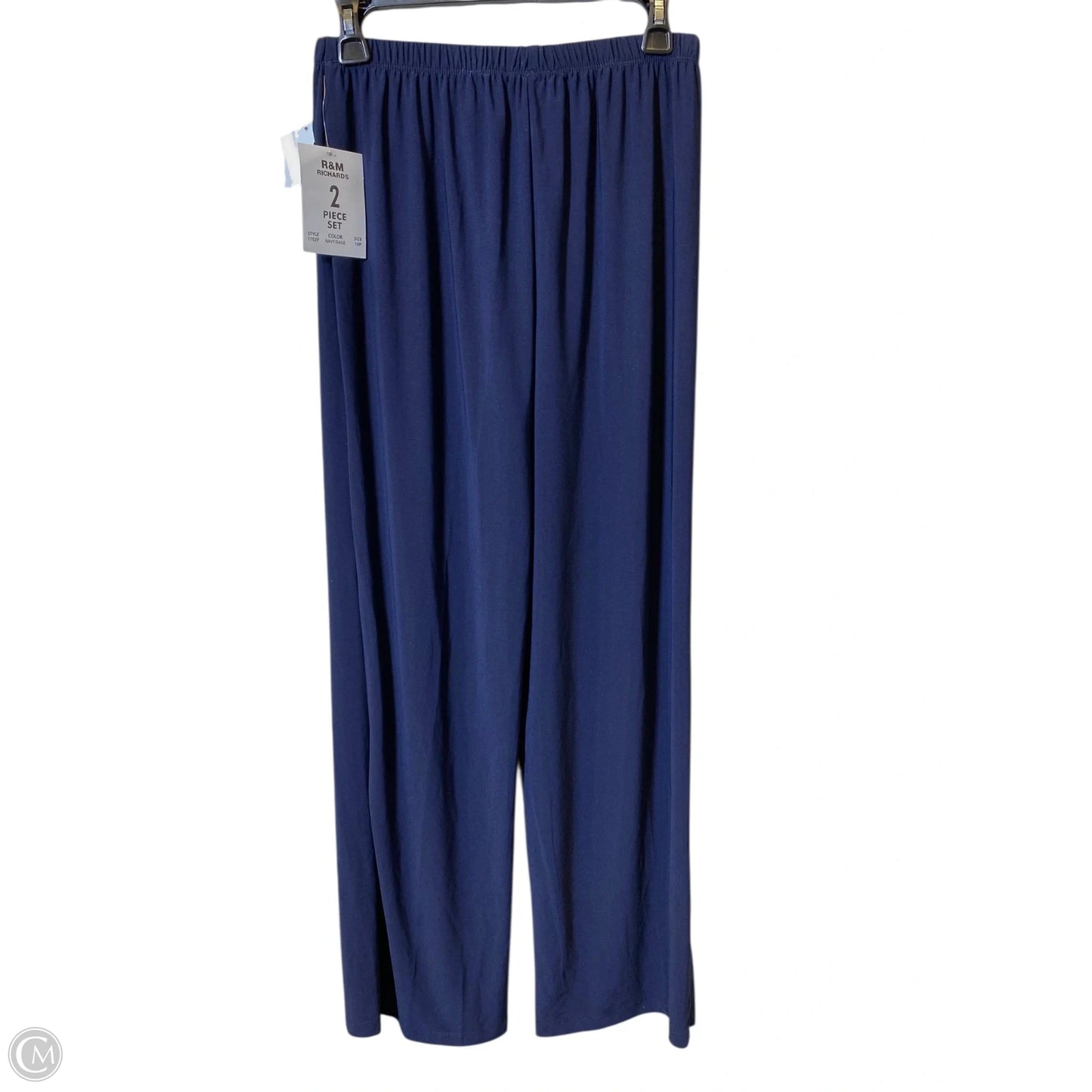 Top 2pc 3/4 Sleeve By R And M Richards In Blue, Size: 10p