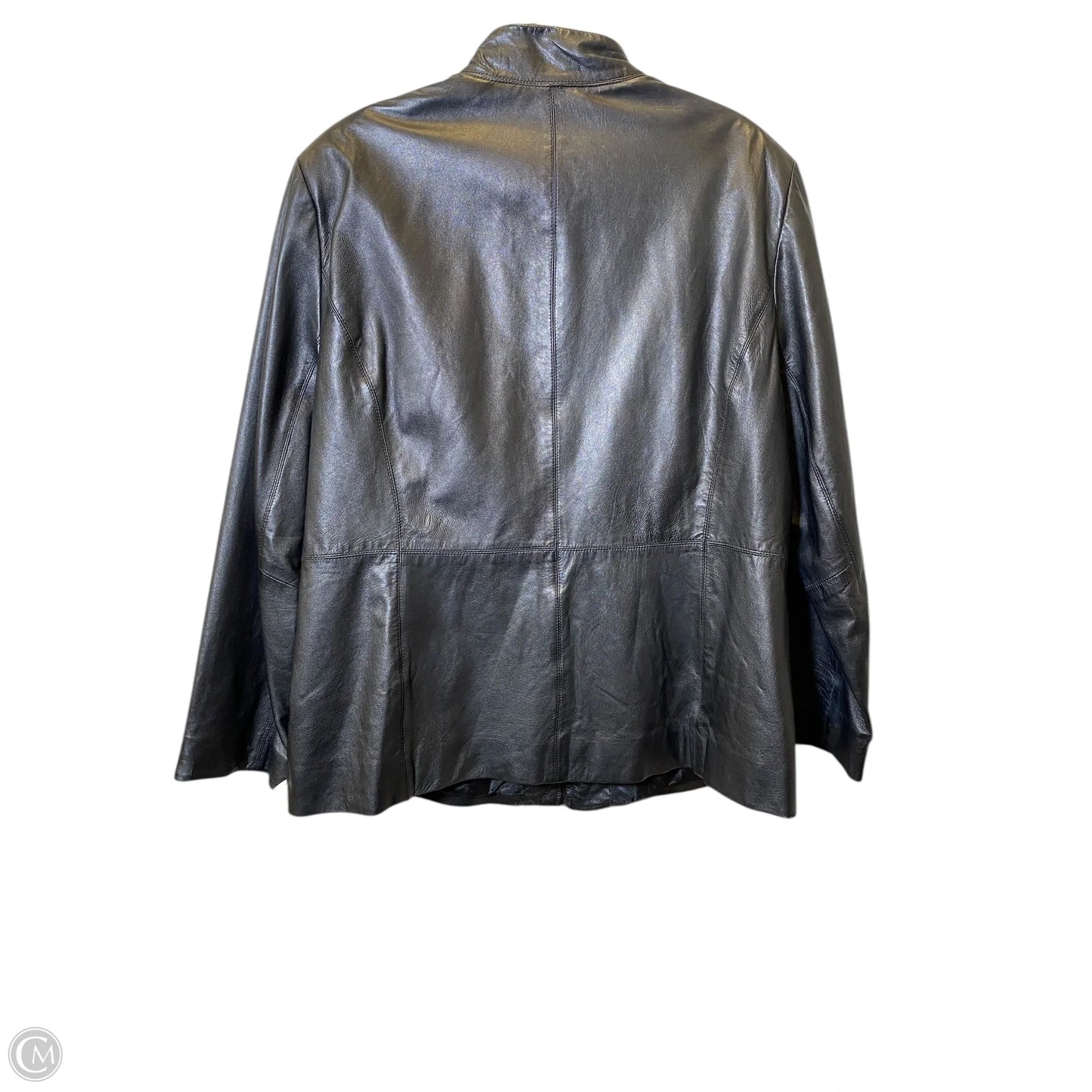 Jacket Leather By Josephine Chaus In Black, Size: 1x