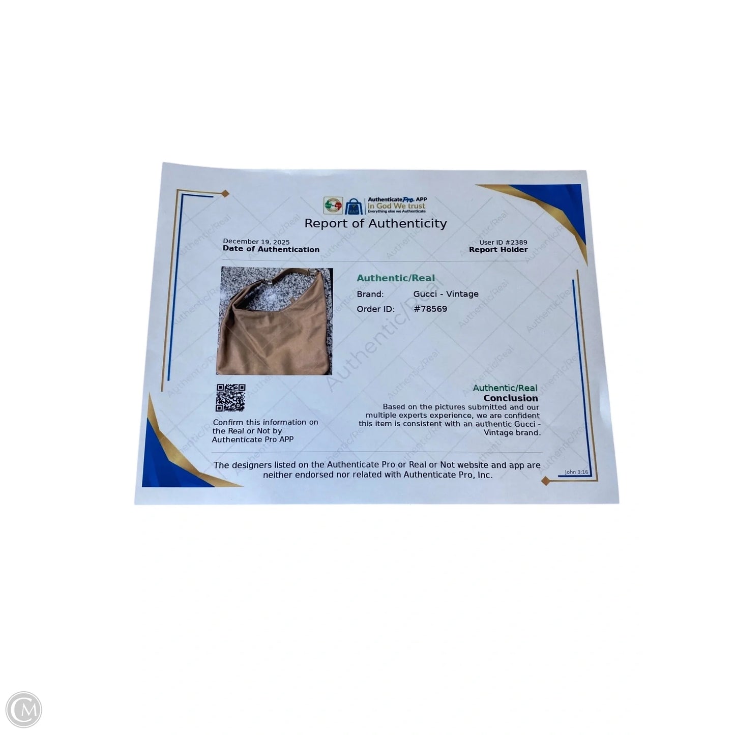 Handbag Luxury Designer By Gucci, Size: Large