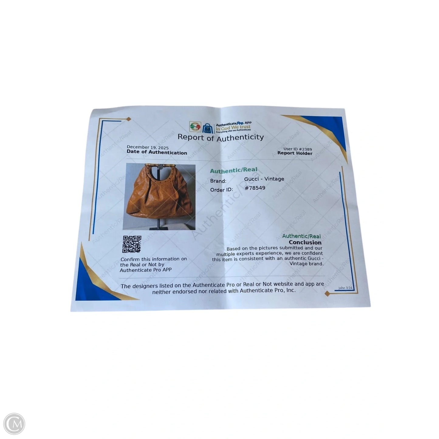 Tote Luxury Designer By Gucci, Size: Large