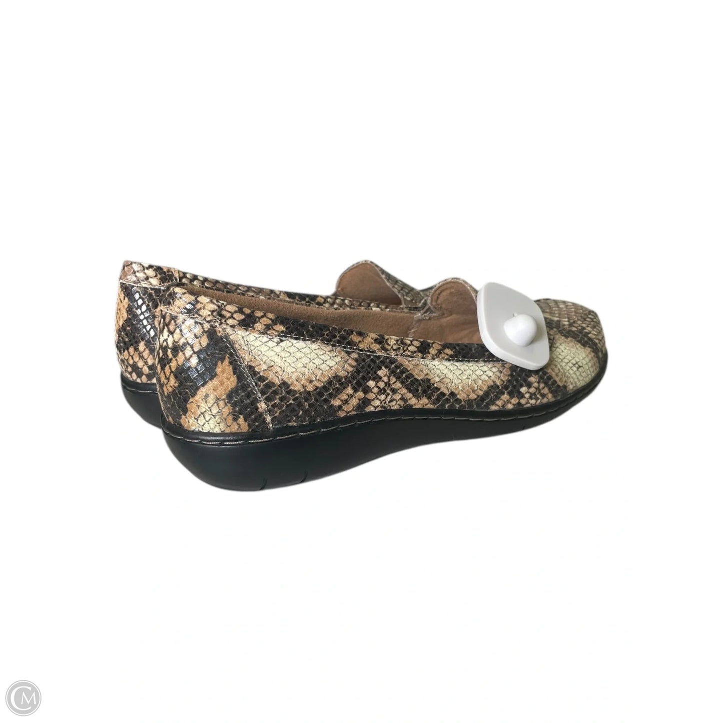 Shoes Flats By Clarks In Snakeskin Print, Size: 8W