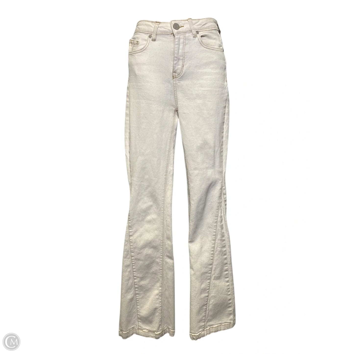 Jeans Flared By Clothes Mentor In Cream, Size: 0