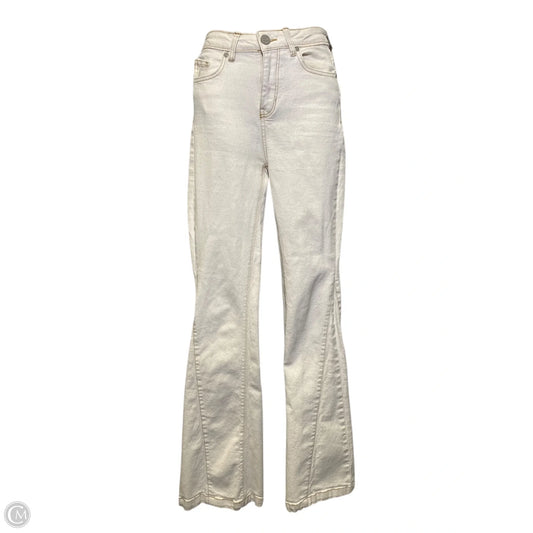 Jeans Flared By Clothes Mentor In Cream, Size: 0