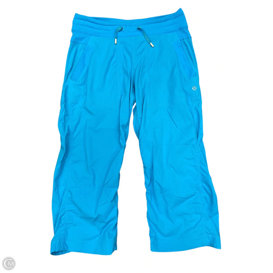 Athletic Capris By Lululemon In Teal, Size: 4