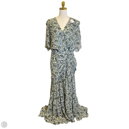 Dress Casual Maxi By Veronica Beard In Green & White, Size: 16