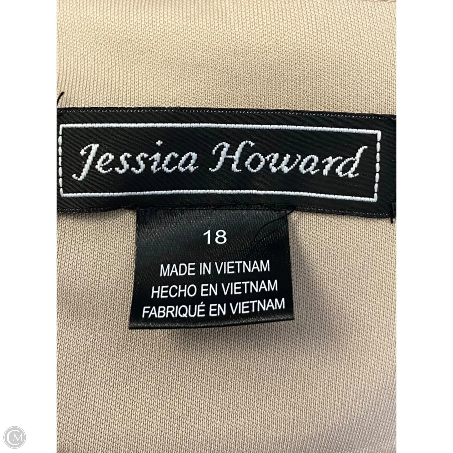 Dress Work By Jessica Howard In Black & Tan, Size: 18