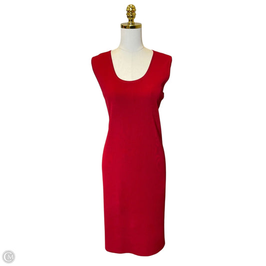 Dress Casual Short By Ming Wang In Red, Size: L