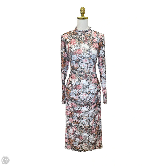 Dress Casual Maxi By Clothes Mentor In Floral Print, Size: L