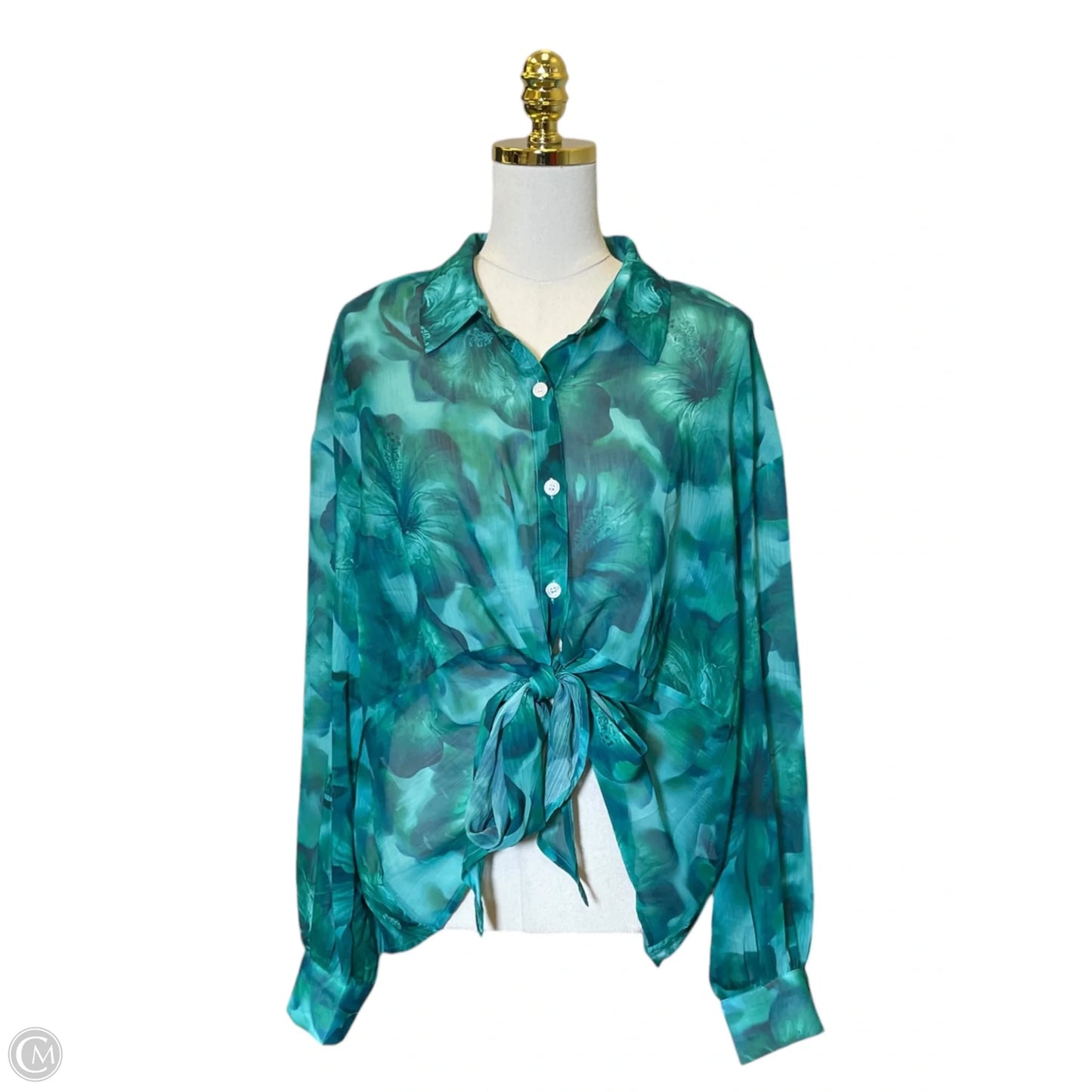 Top Long Sleeve By Merokeety In Floral Print, Size: Xl
