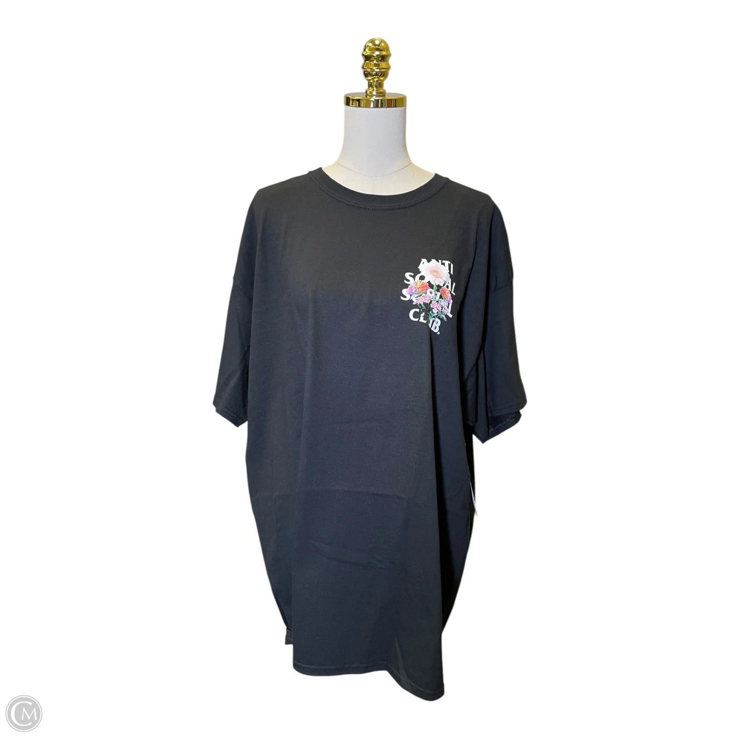 Top Short Sleeve By Clothes Mentor In Black, Size: 2x