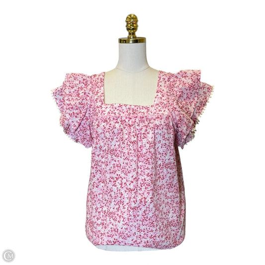 Top Short Sleeve By Thml In Pink, Size: M