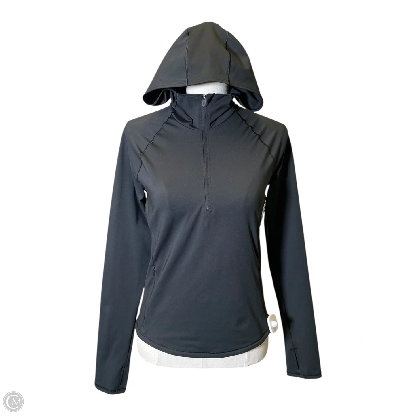 Athletic Top Long Sleeve Hoodie By Victorias Secret In Black, Size: M