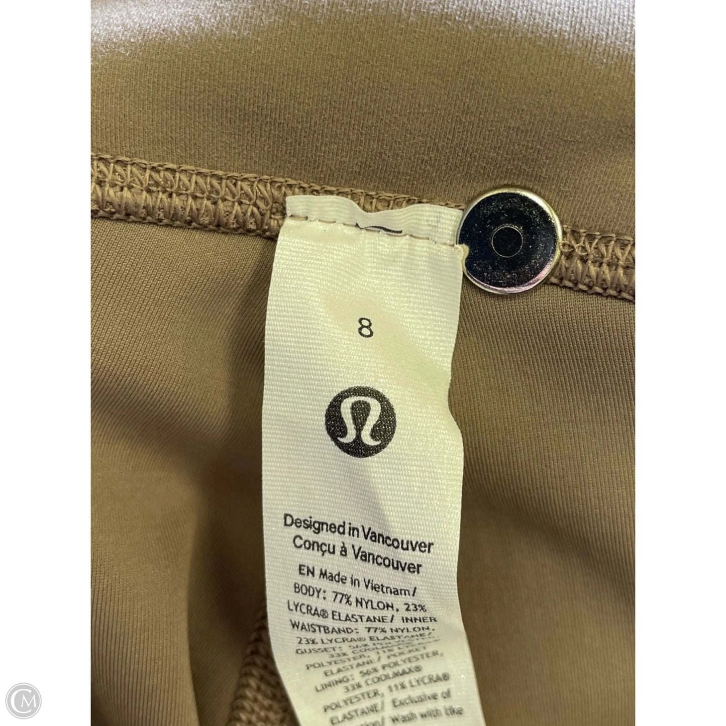 Athletic Leggings By Lululemon In Tan, Size: 8