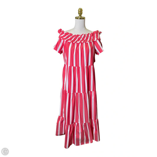 Dress Casual Maxi By Trina Turk In Red & White, Size: Xl