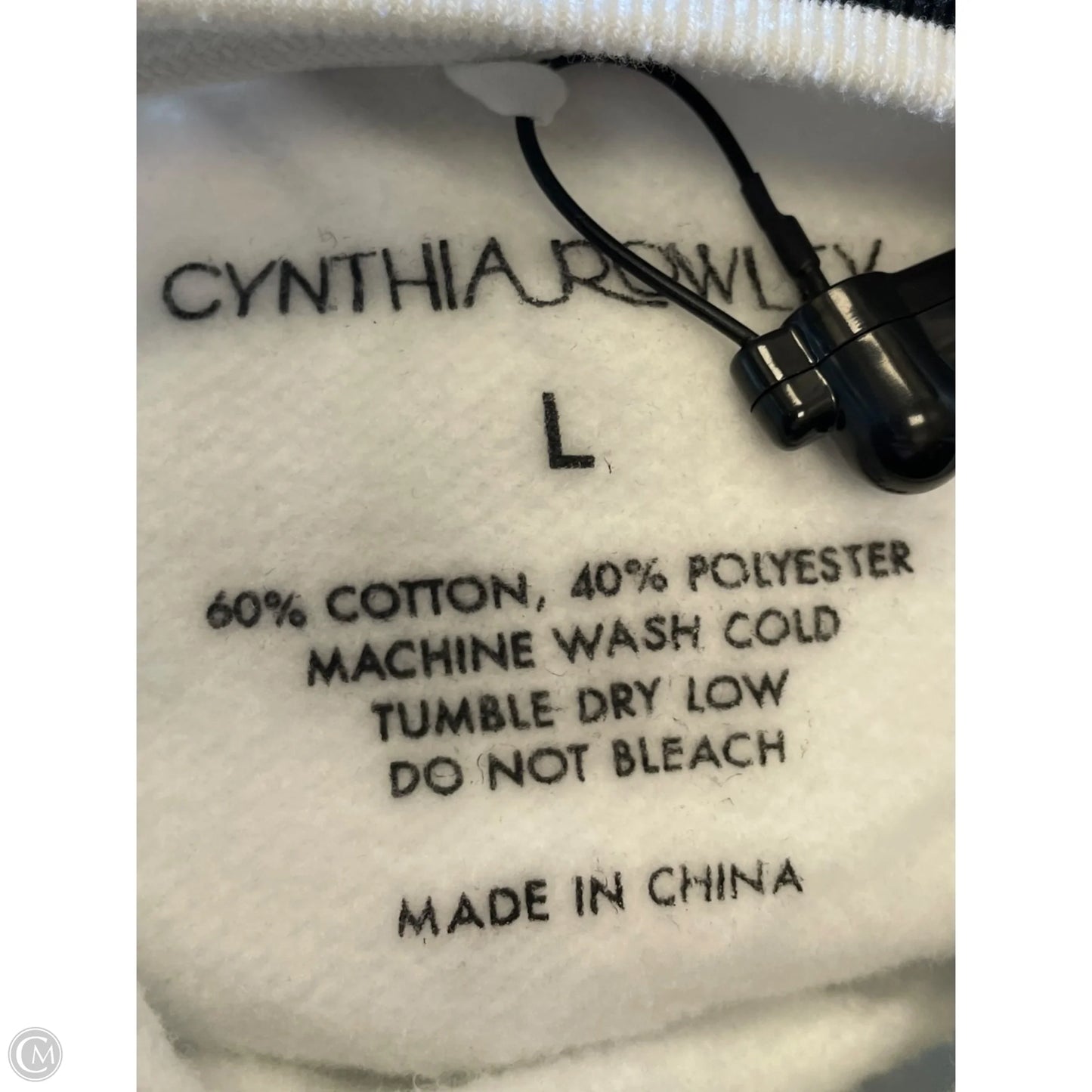 Sweater By Cynthia Rowley In Black & White, Size: L