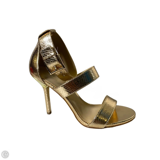 Sandals Designer By Michael Kors In Gold, Size: 9