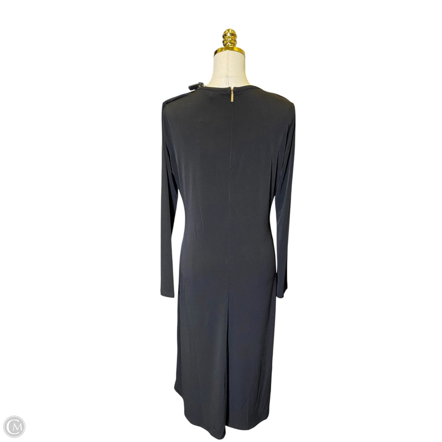 Dress Casual Midi By Michael By Michael Kors In Black, Size: L