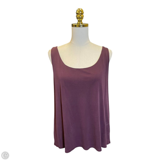 Top Sleeveless By Eileen Fisher In Maroon, Size: Xl