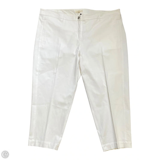 Pants Cropped By Eileen Fisher In White, Size: Xl