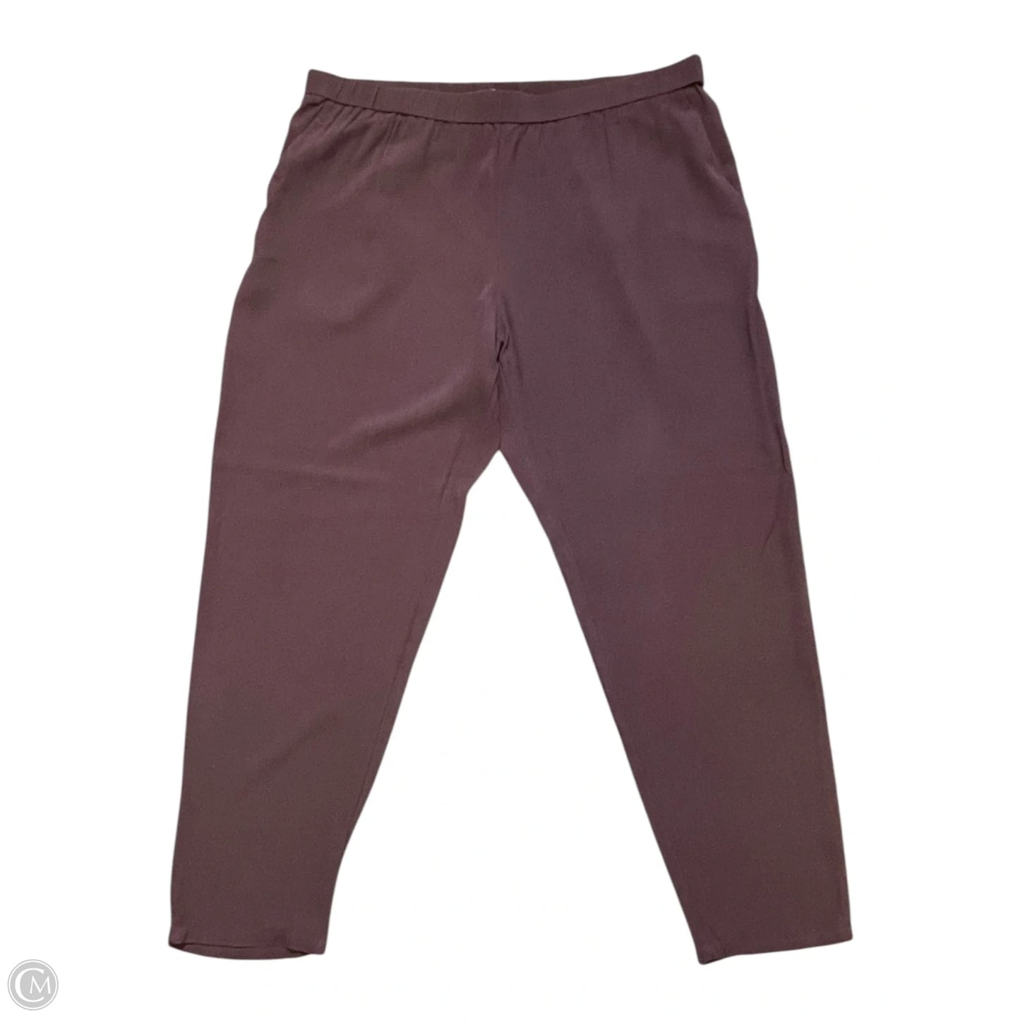 Pants Lounge By Eileen Fisher In Maroon, Size: L