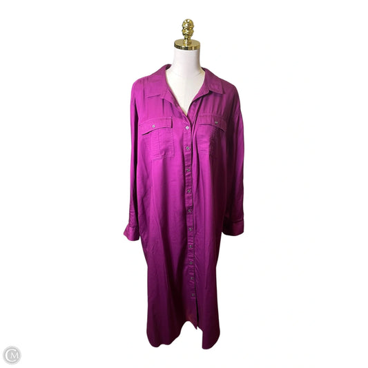 Dress Casual Midi By West Bound In Purple, Size: Xl