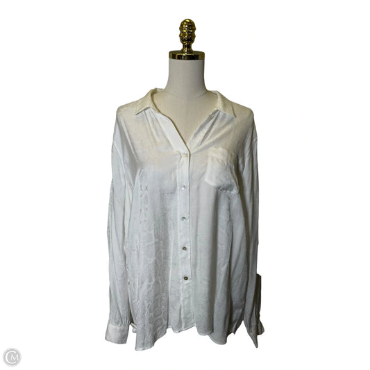 Top Long Sleeve By Rails In White, Size: Xl