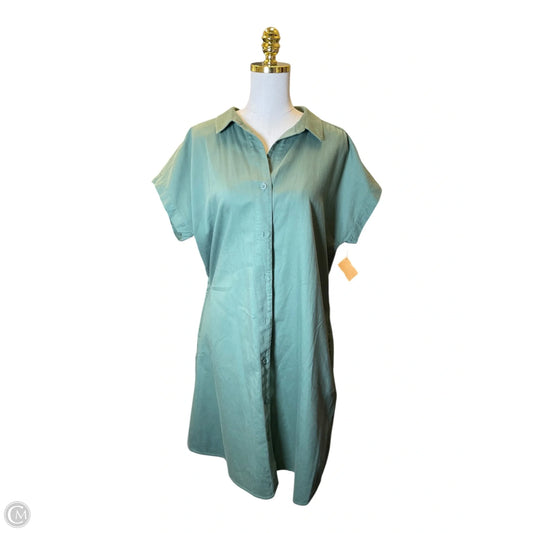 Dress Casual Midi By Eileen Fisher In Green, Size: Xl