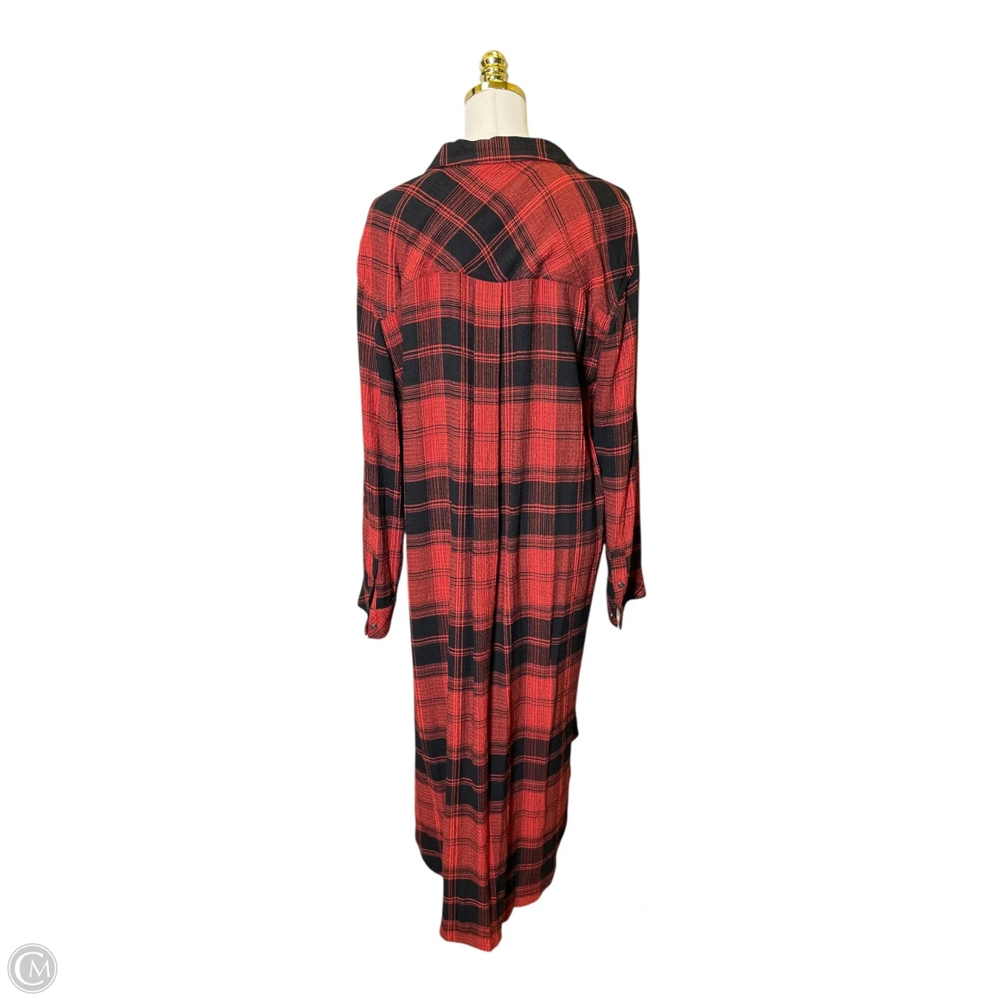 Cardigan By West Bound In Plaid Pattern, Size: Xl