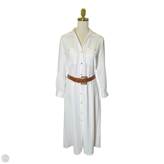 Dress Casual Midi By Zara In White, Size: S