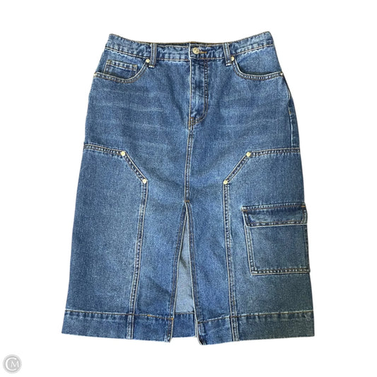 Skirt Midi By Ee Some In Blue Denim, Size: M