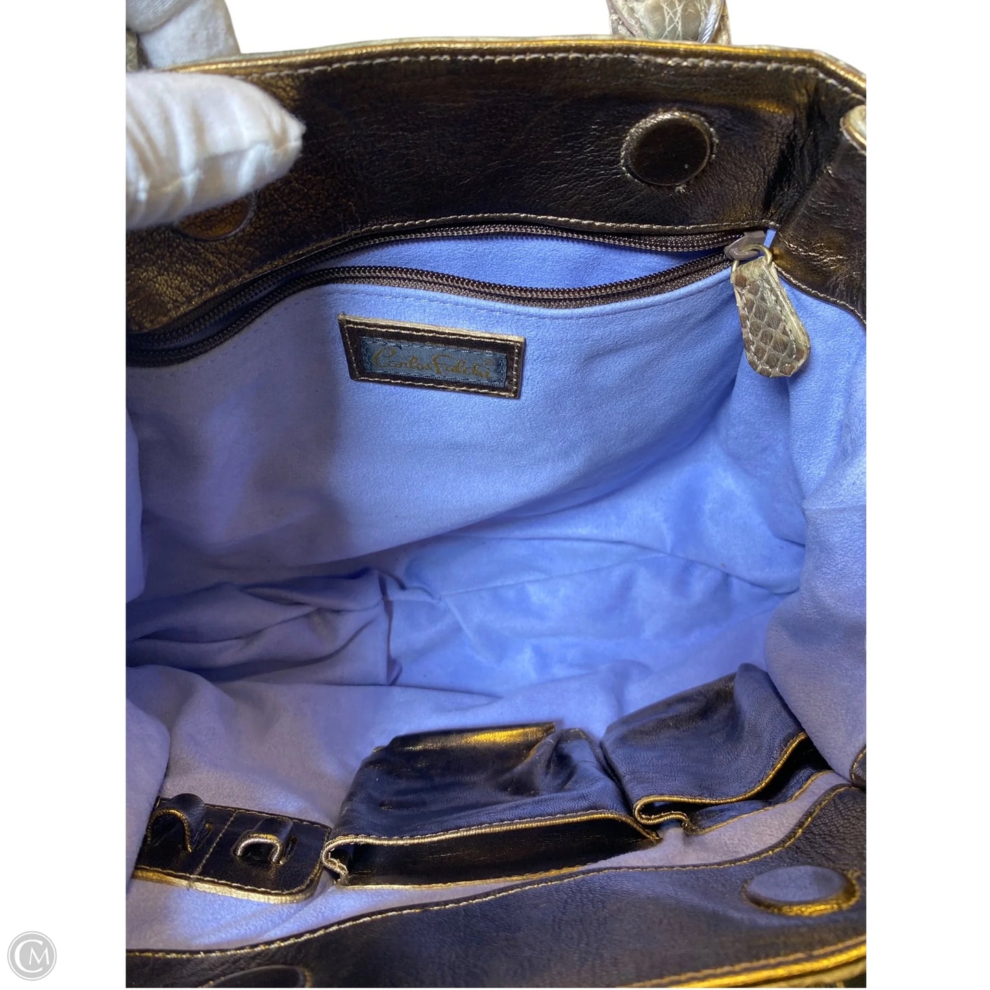 Handbag Leather By Clothes Mentor, Size: Medium