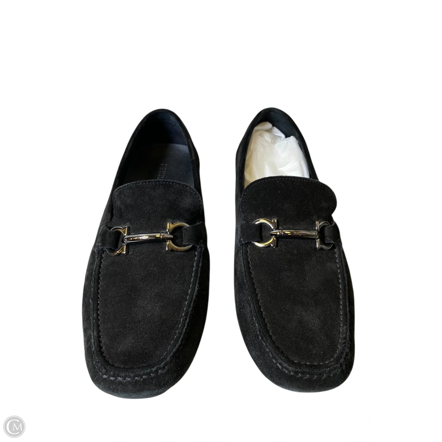 Shoes Luxury Designer By Ferragamo In Black, Size: 11