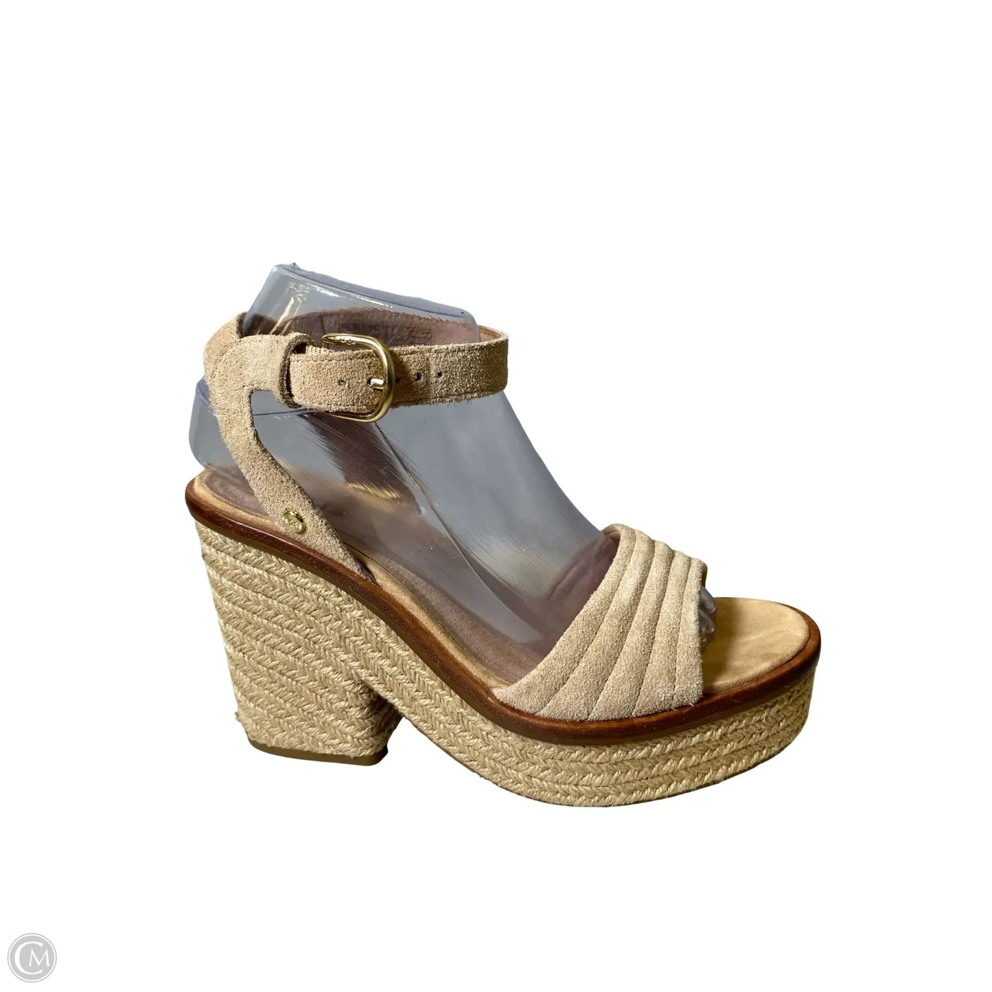 Sandals Designer By Ugg In Beige, Size: 8