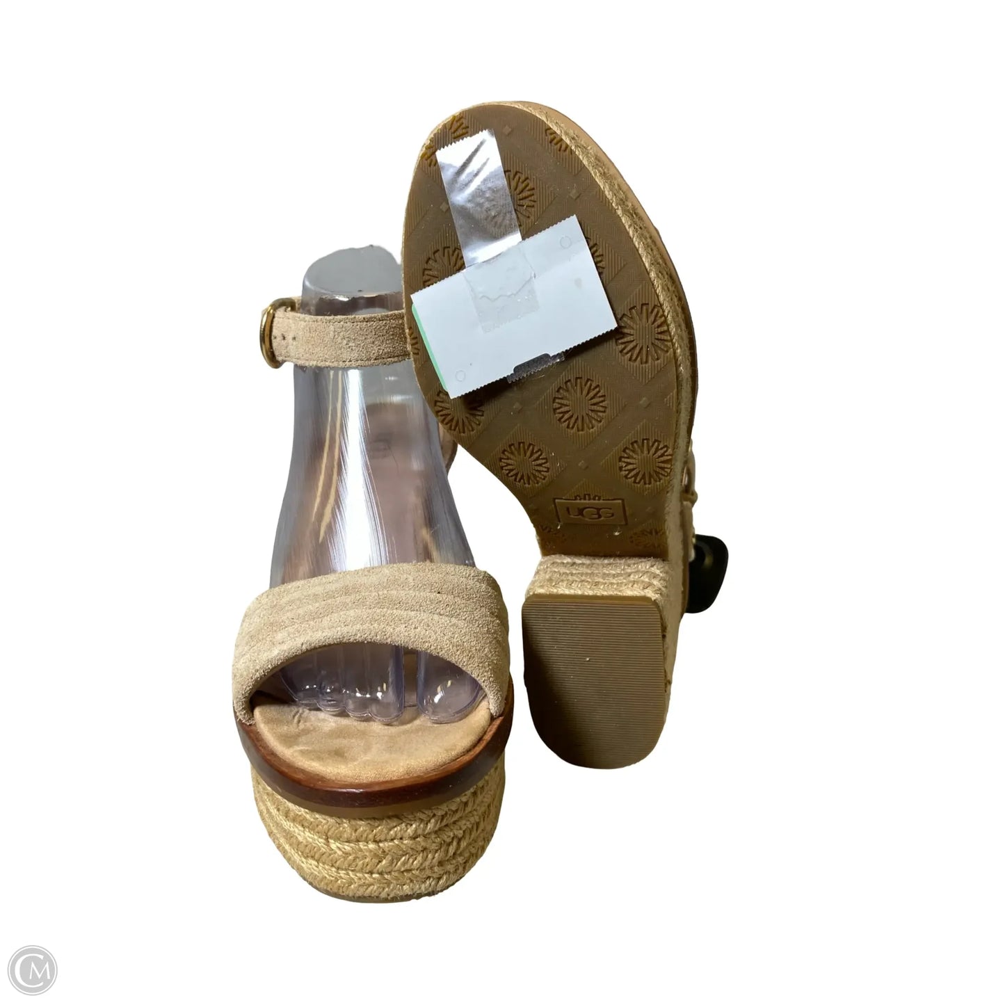 Sandals Designer By Ugg In Beige, Size: 8