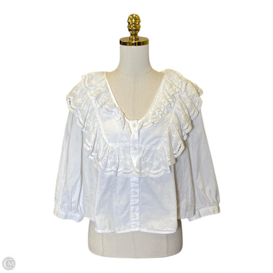 Top Short Sleeve By Maeve In White, Size: M