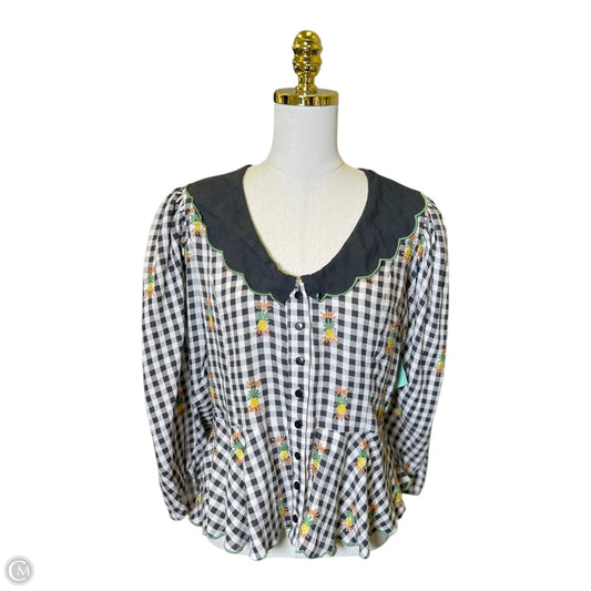 Top 3/4 Sleeve By Farm Rio In Multi-colored, Size: L