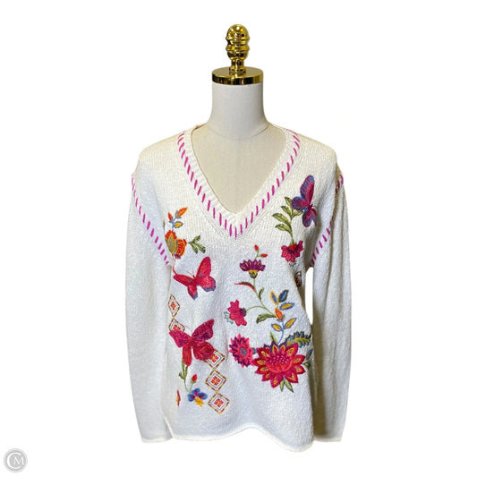 Sweater By Johnny Was In Multi-colored, Size: M