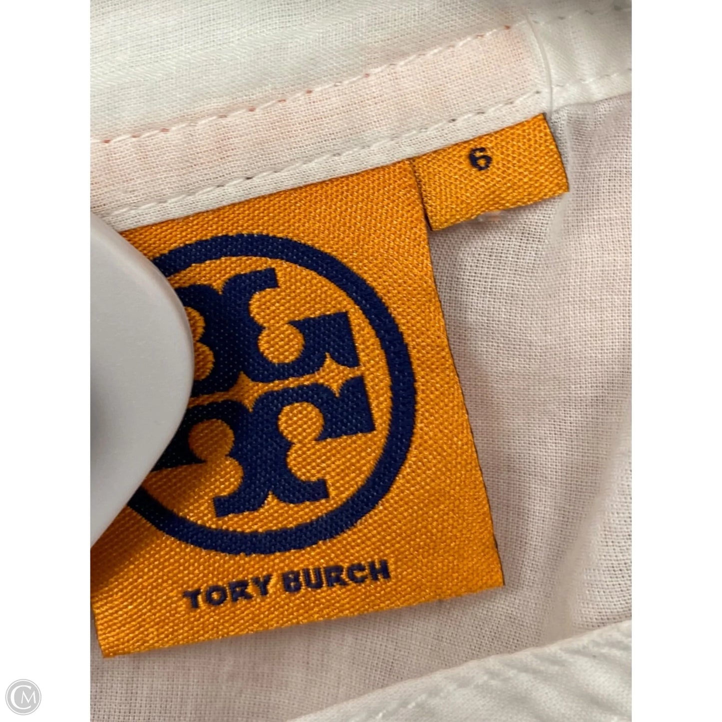 Top Long Sleeve Designer By Tory Burch In White, Size: 6