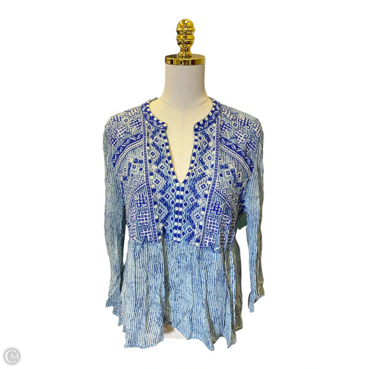 Top Long Sleeve By Lucky Brand In Multi-colored, Size: L