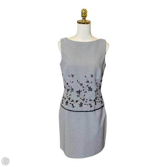 Top 2pc Sleeveless By Dressbarn In Checkered Pattern, Size: 10