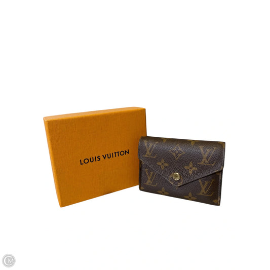 Wallet Luxury Designer By Louis Vuitton, Size: Small