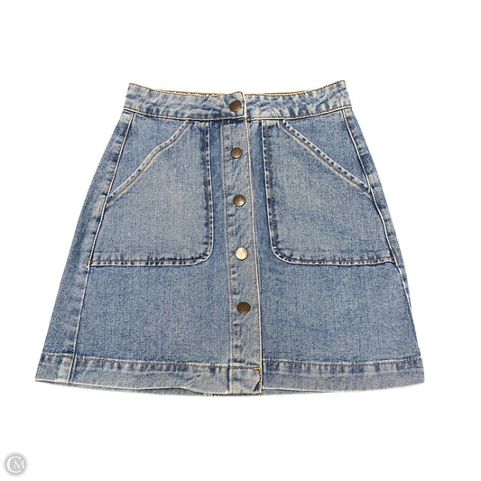 Skirt Mini & Short By Forever 21 In Blue Denim, Size: 2