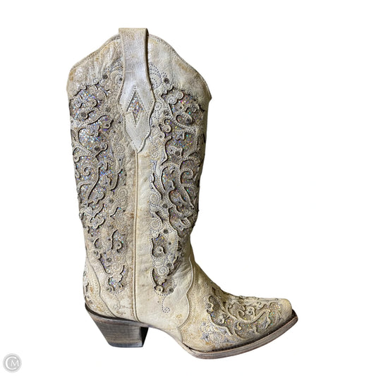 Boots Western By Corral In Cream, Size: 8.5