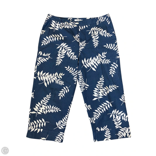 Pants Cropped By Izod In Blue & White, Size: 12p