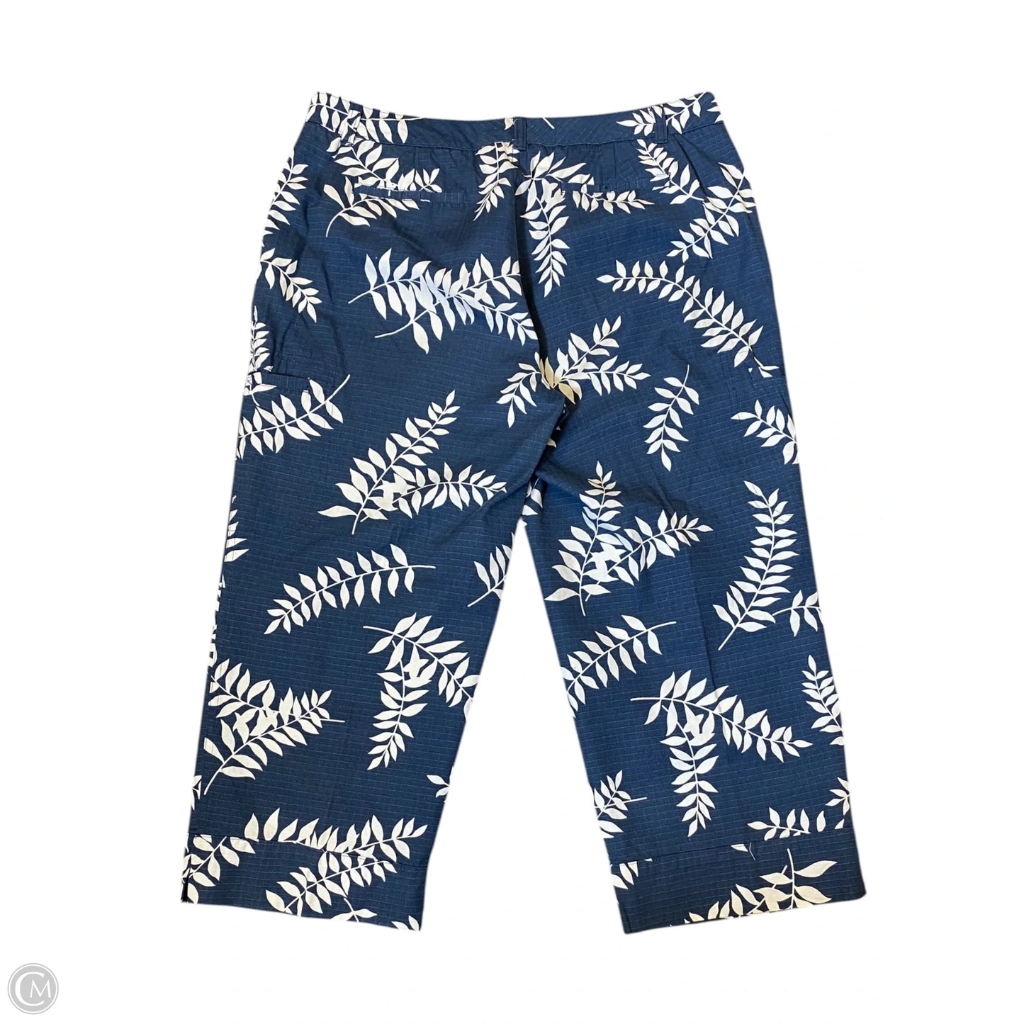 Pants Cropped By Izod In Blue & White, Size: 12p
